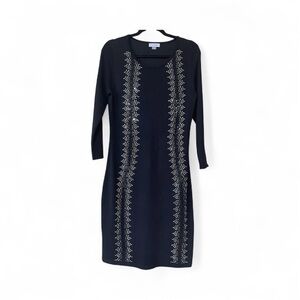 Calvin Klein Black Dress with Silver Detailing